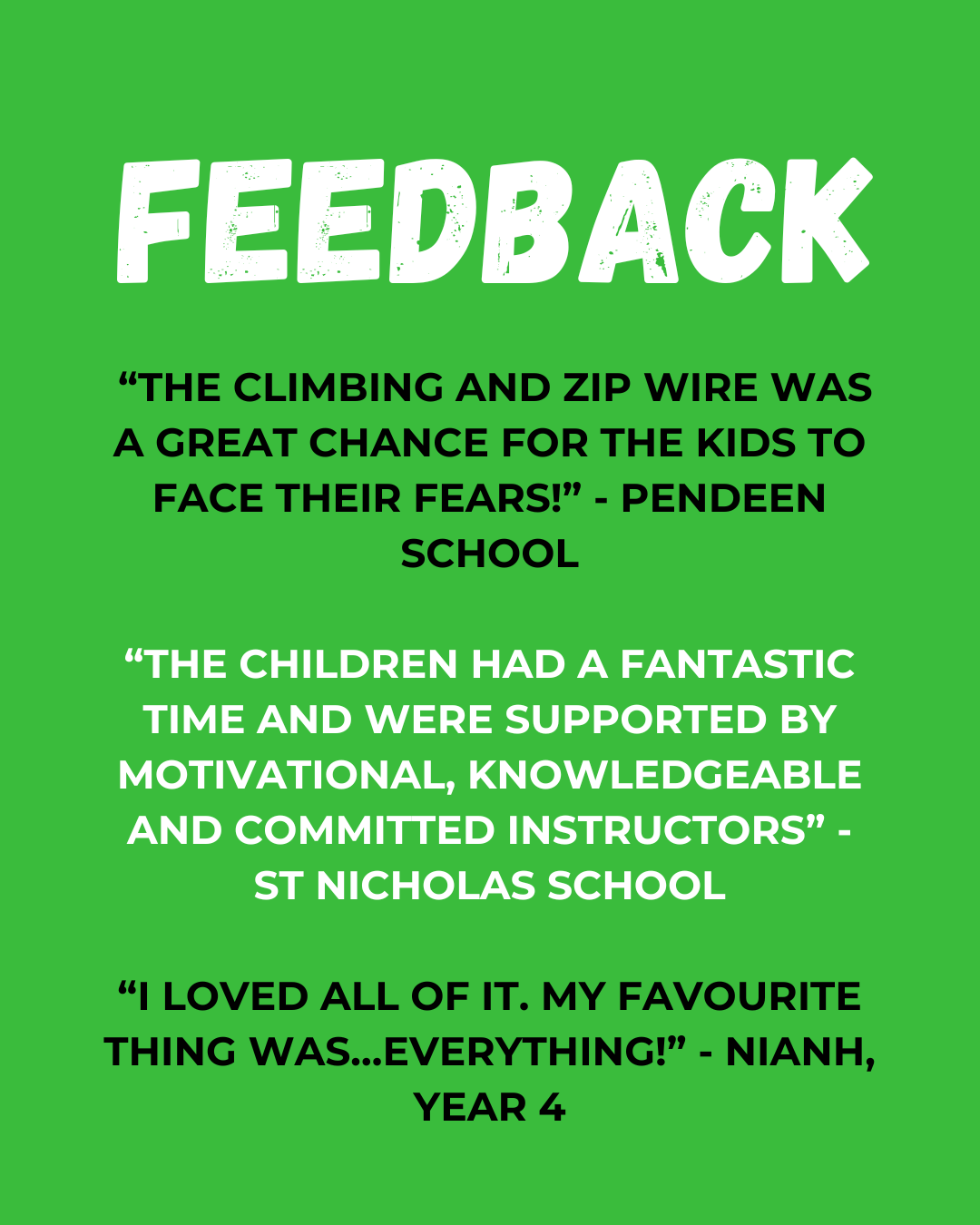 Feedback from schools